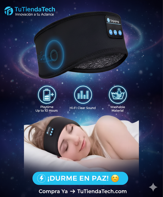Cuello Inalámbrico Bluetooth para Dormir y Deporte - Auriculares de Música Suaves con 10 Horas de Batería y Sonido Hi-Fi
