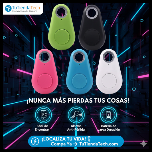 Mini Rastreador Localizador Bluetooth Anti-Pérdida para Llaves, Billeteras y Mascotas | Buscador de Objetos con Alarma